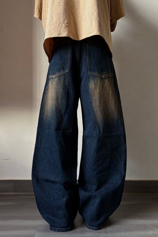 Rust Wash Graphic Panel Denim