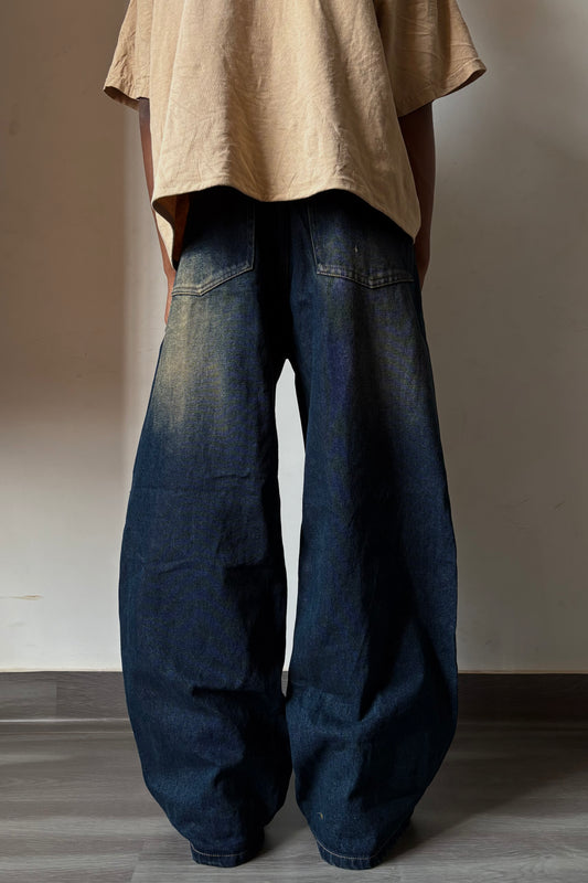 Amber Wash Graphic Panel Denim