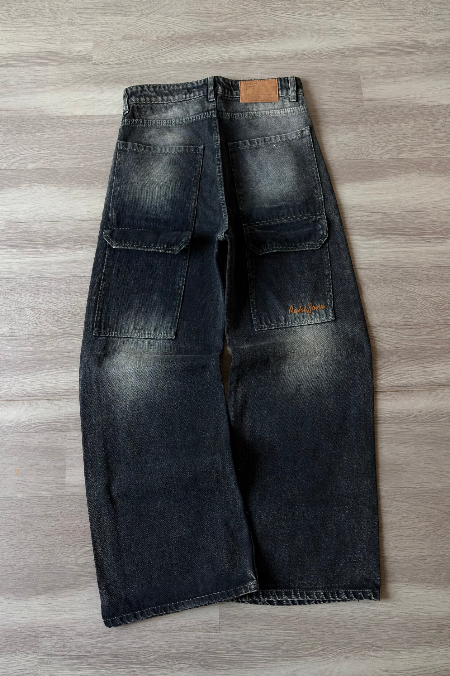 Warm Black Wash Flap Pocket Denim