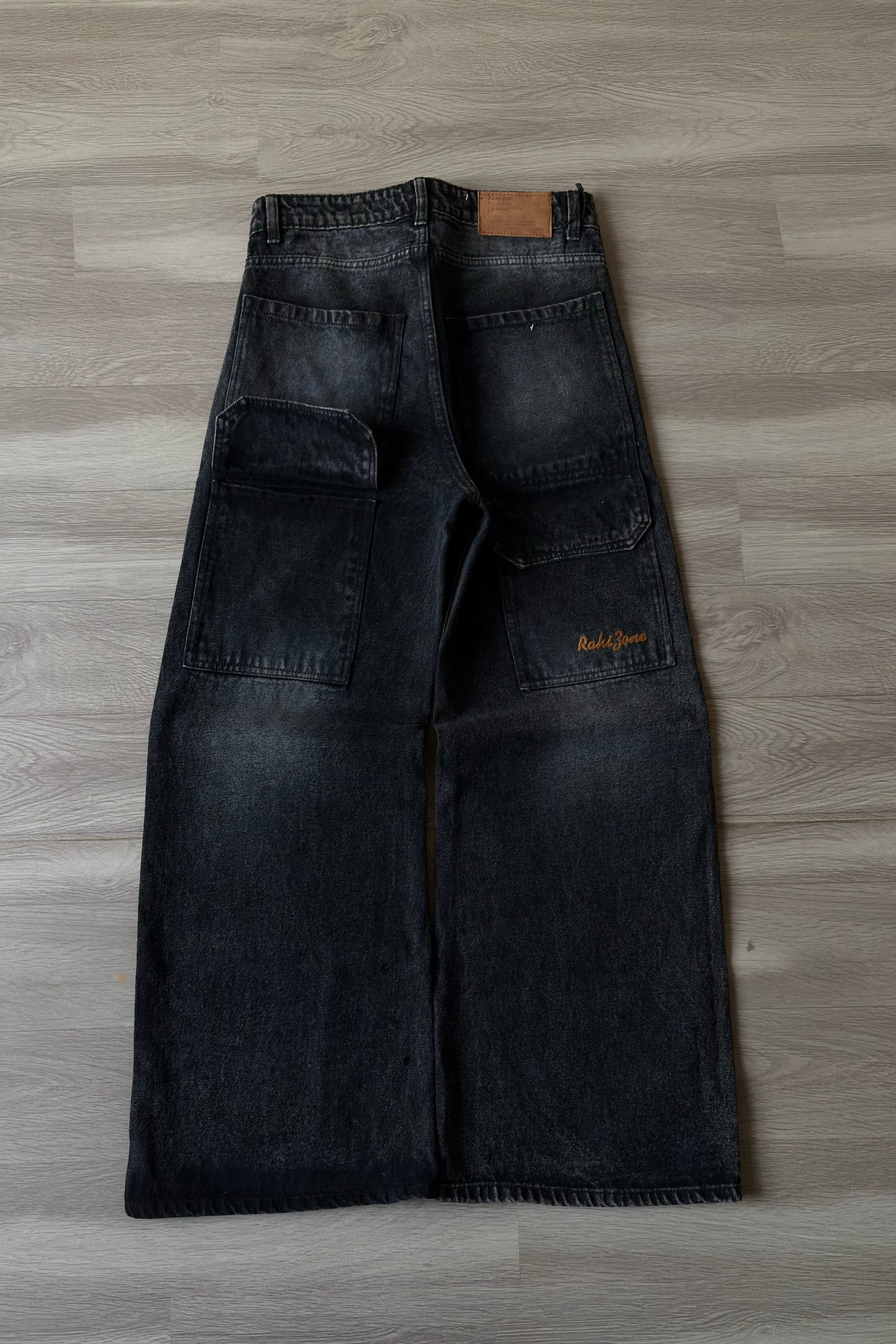 Deep Black Wash Flap Pocket Denim