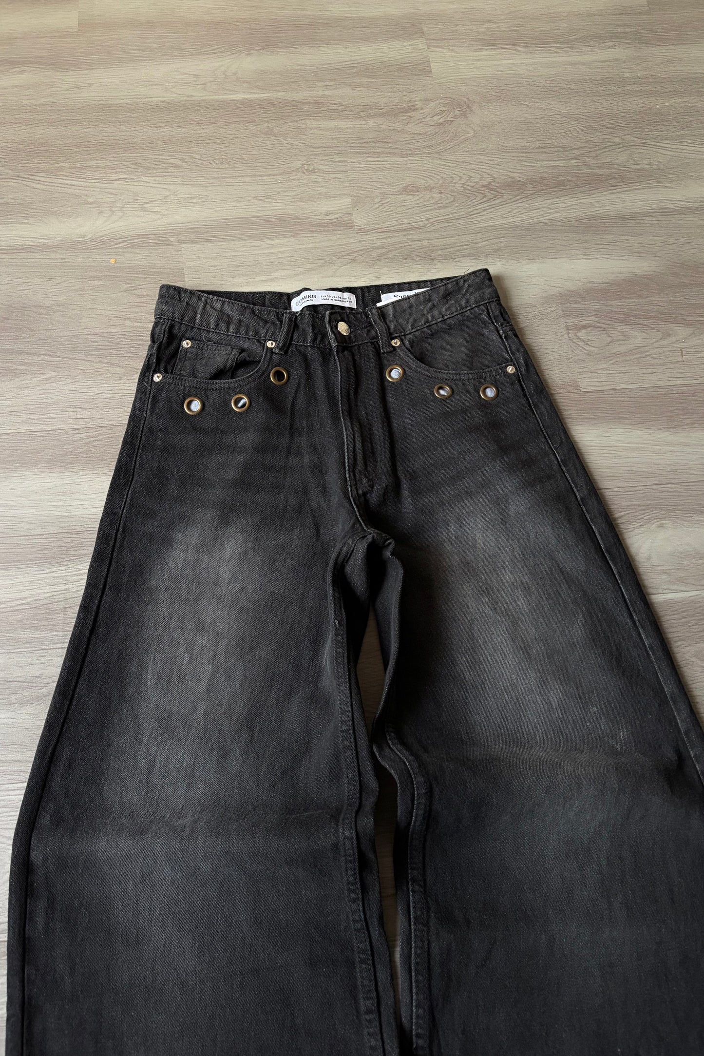 Spider Black Super Baggy Denim