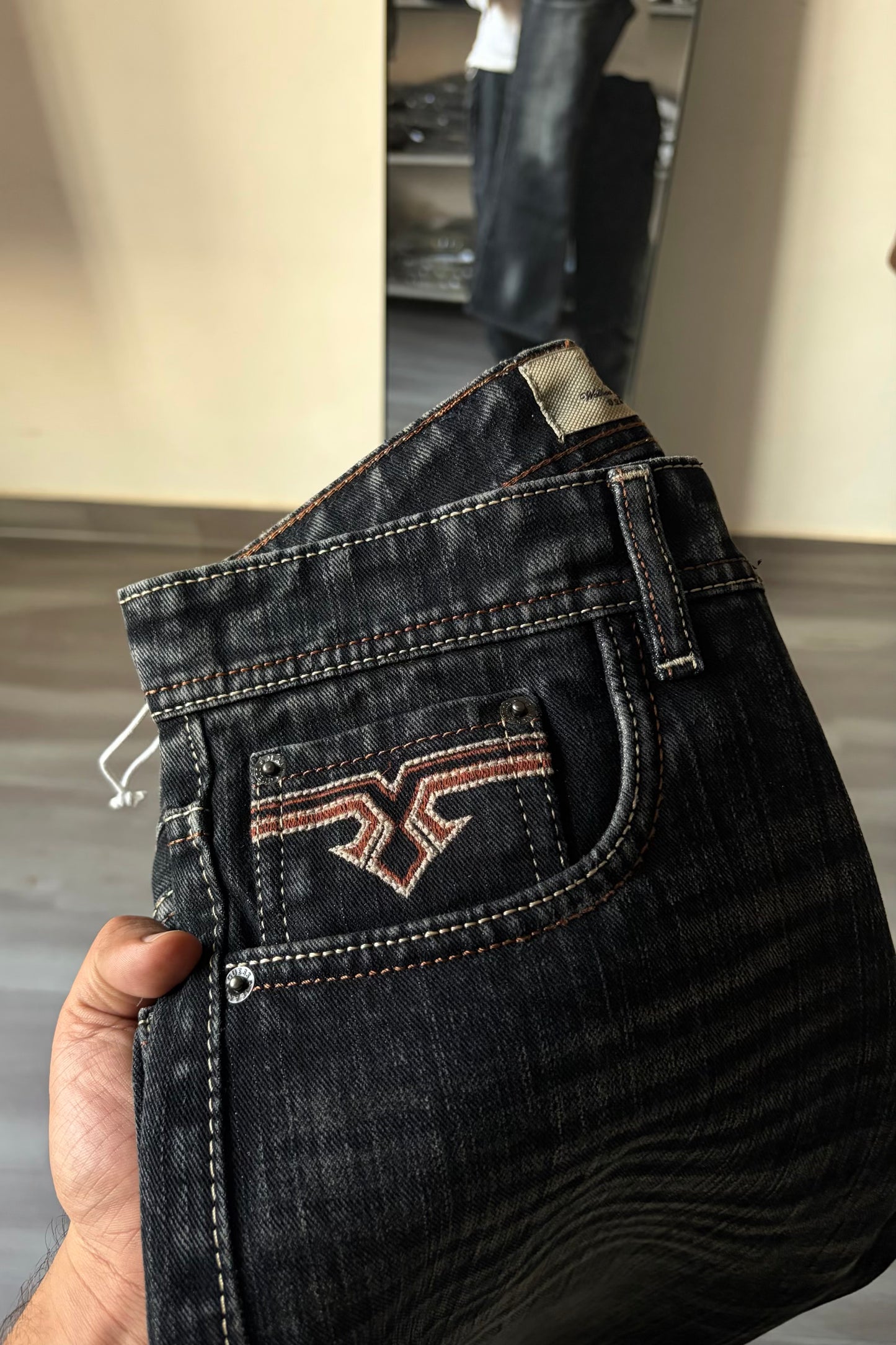Smoked Black Bootcut Denim