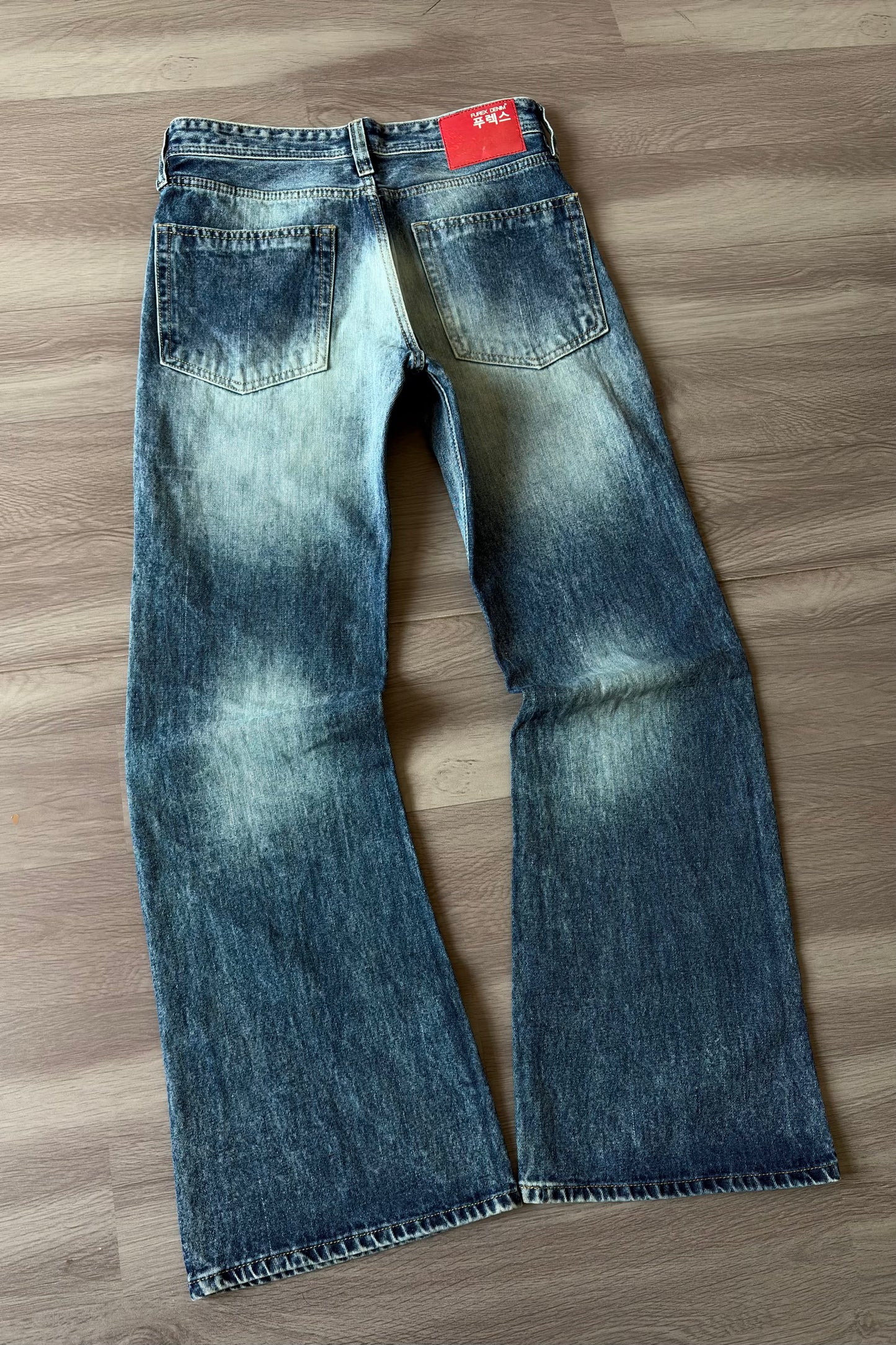 Ocean Blue Whiskered Bootcut