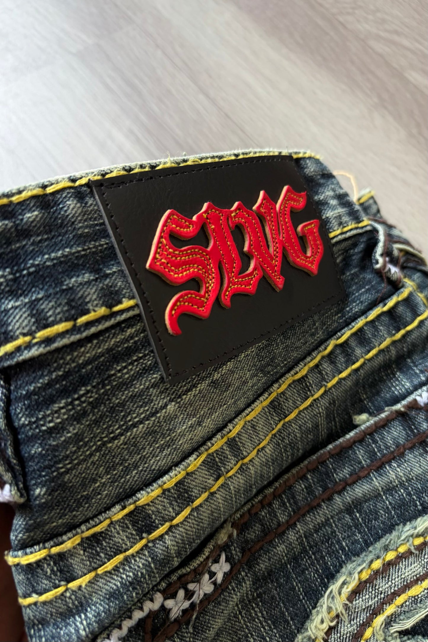 Burnt Script Vintage Wash Bootcut