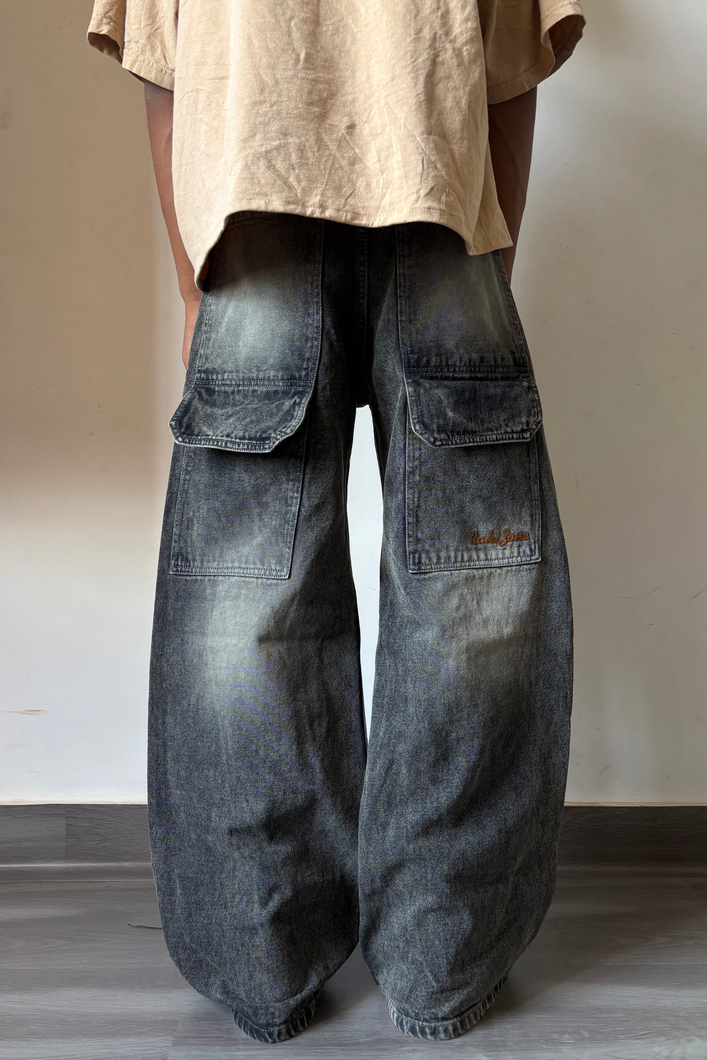 Warm Ash Wash Flap Pocket Denim
