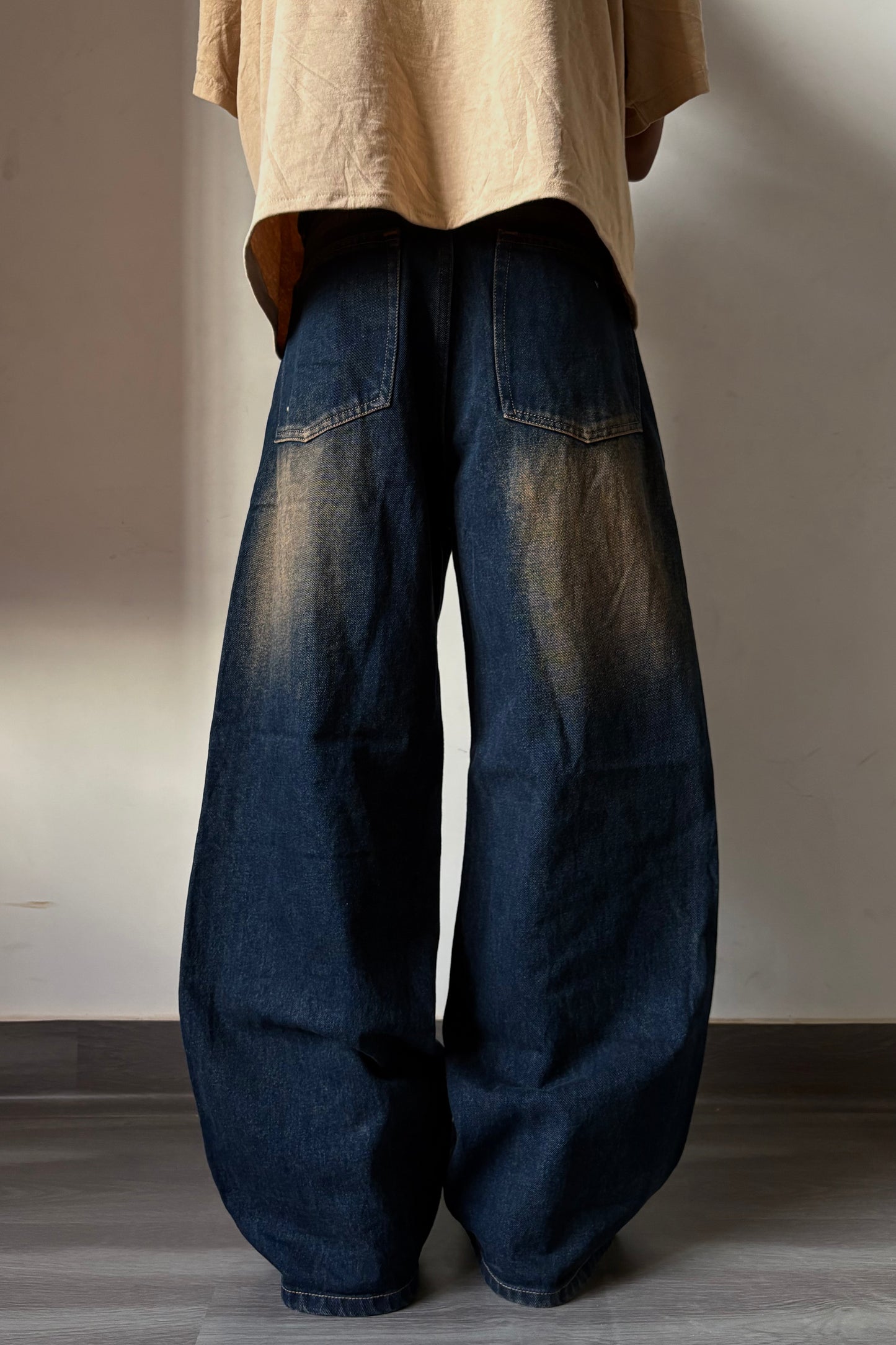 Rust Wash Graphic Panel Denim