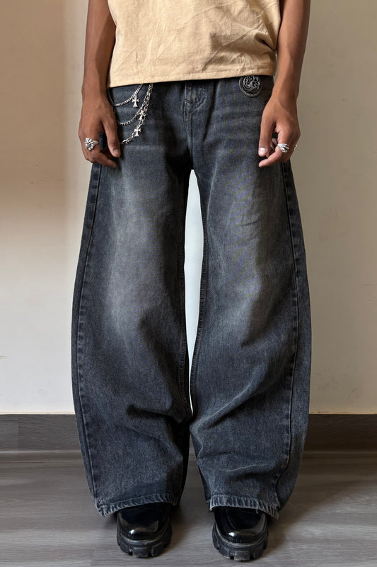 Light Charcoal Wash Flap Pocket Denim