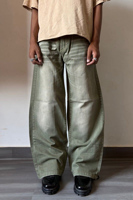 Sage Green Baggy Denim
