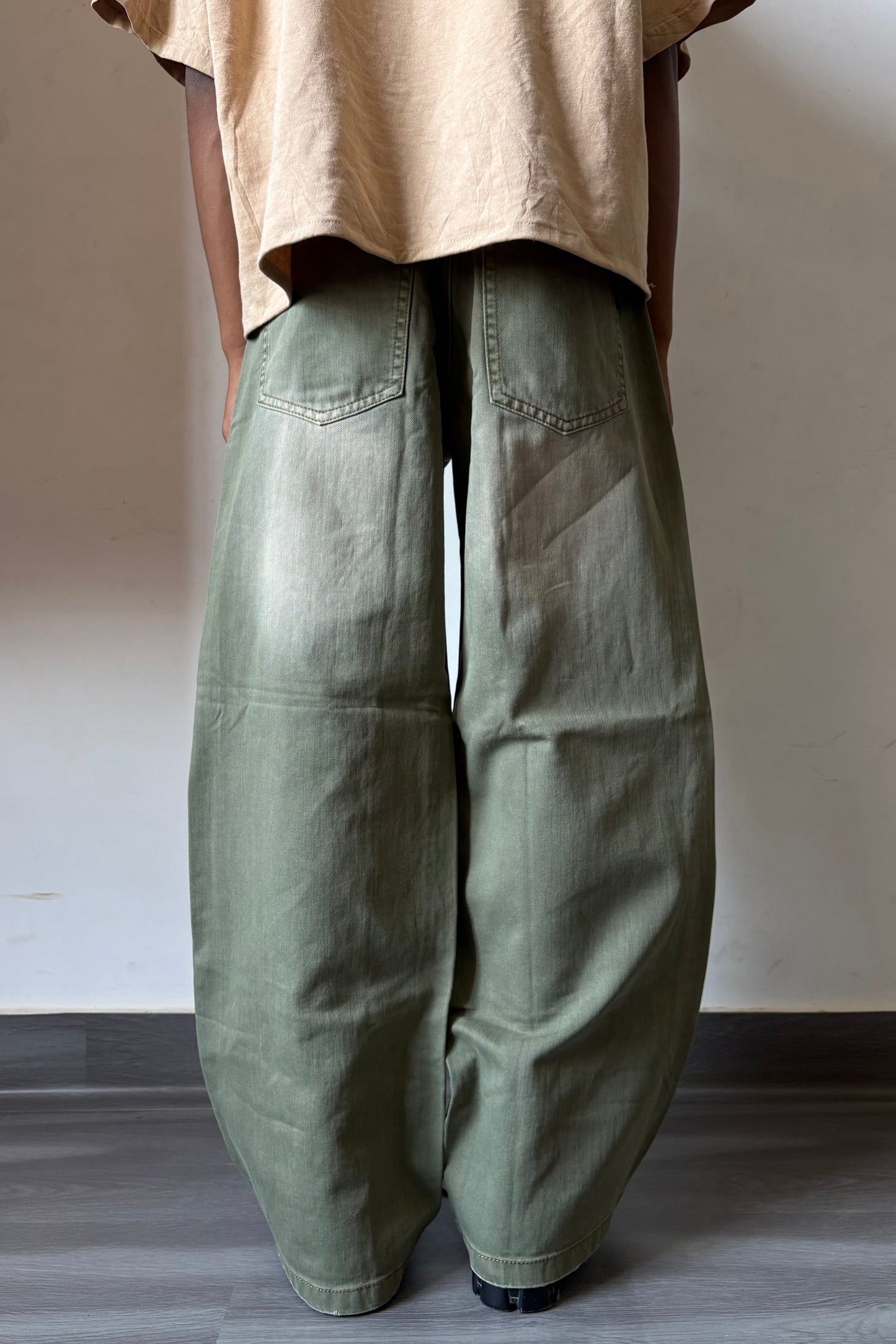 Sage Green Baggy Denim
