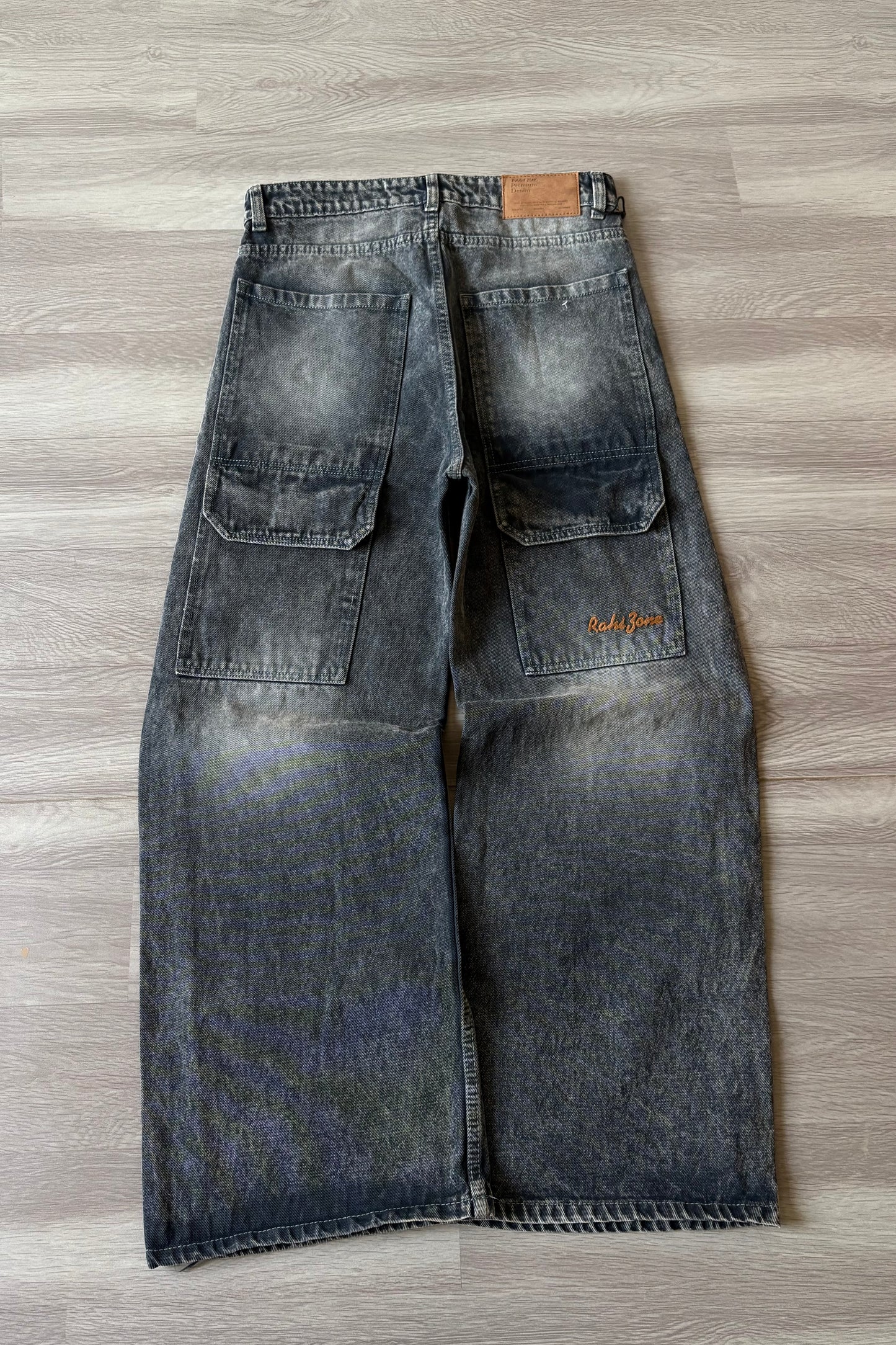 Light Charcoal Wash Flap Pocket Denim