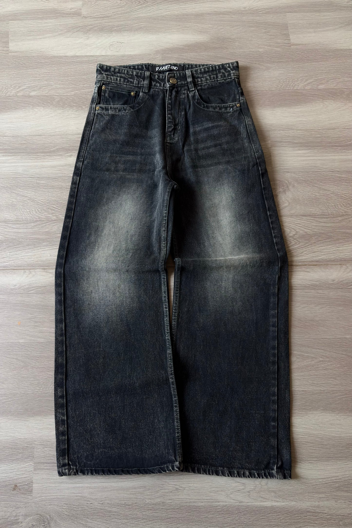 Warm Black Wash Flap Pocket Denim