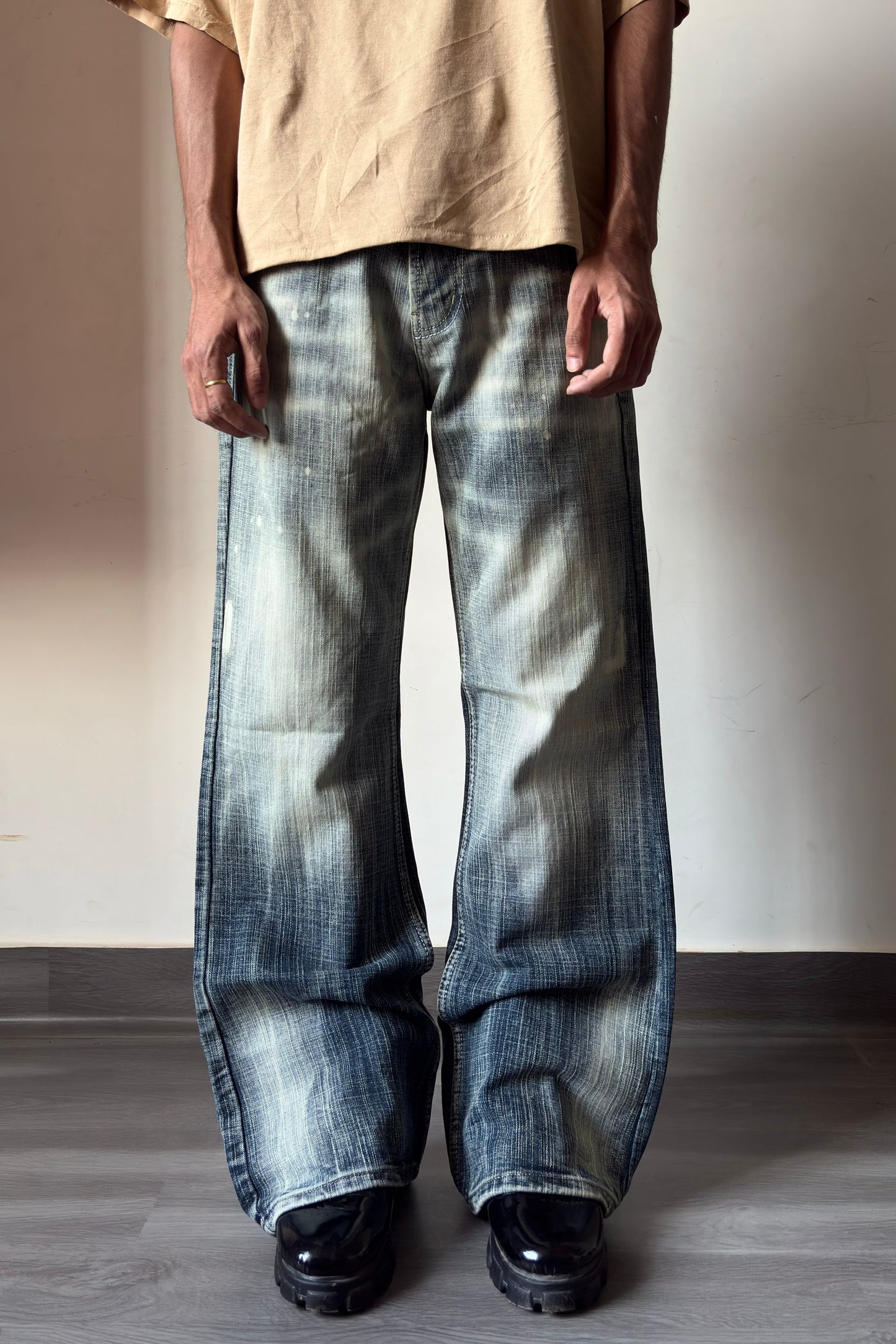 Vintage Faded Cross Slub Bootcut