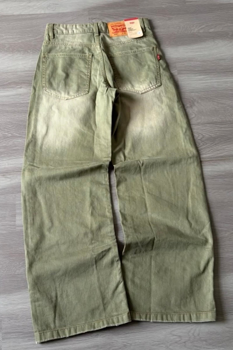 Sage Green Baggy Denim