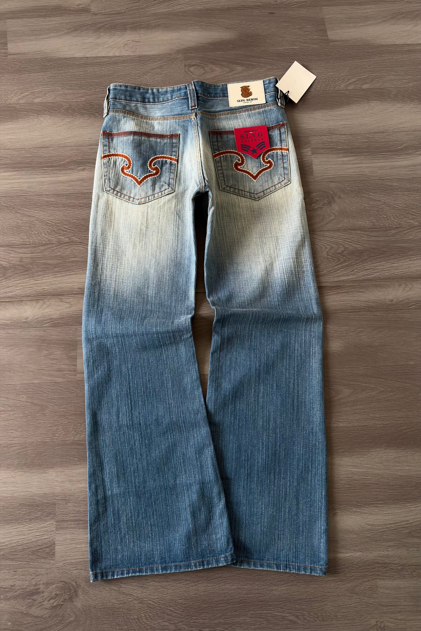 Heritage Blue Fade Bootcut Denim.