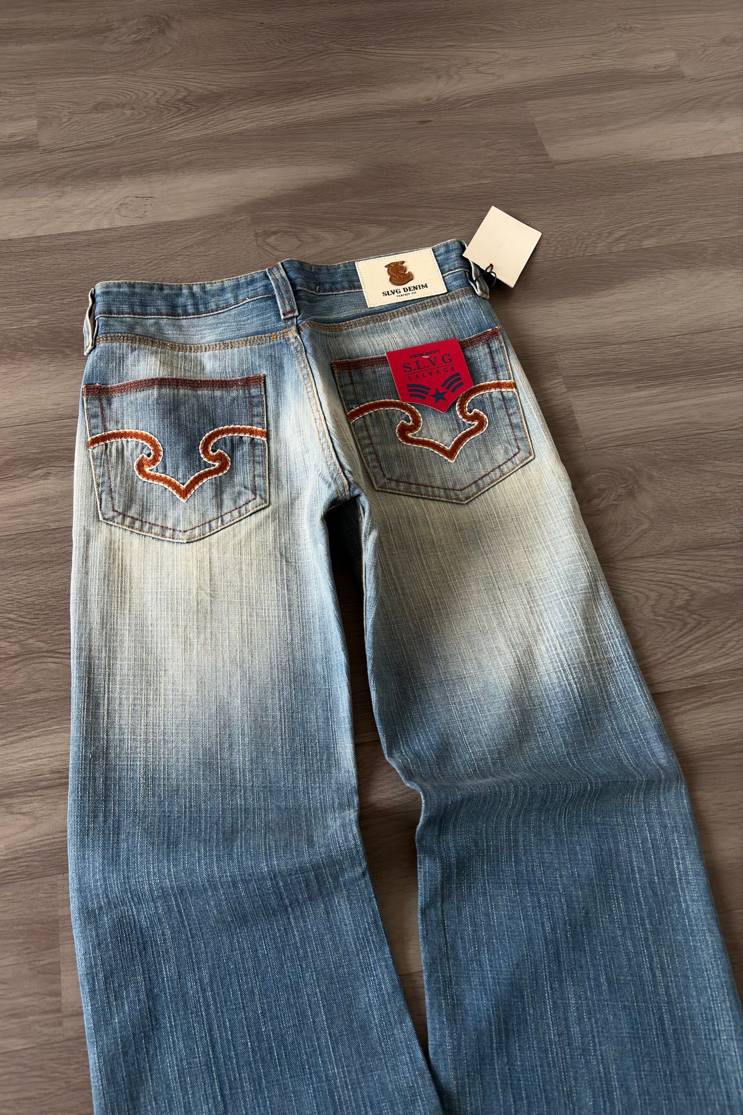 Heritage Blue Fade Bootcut Denim.