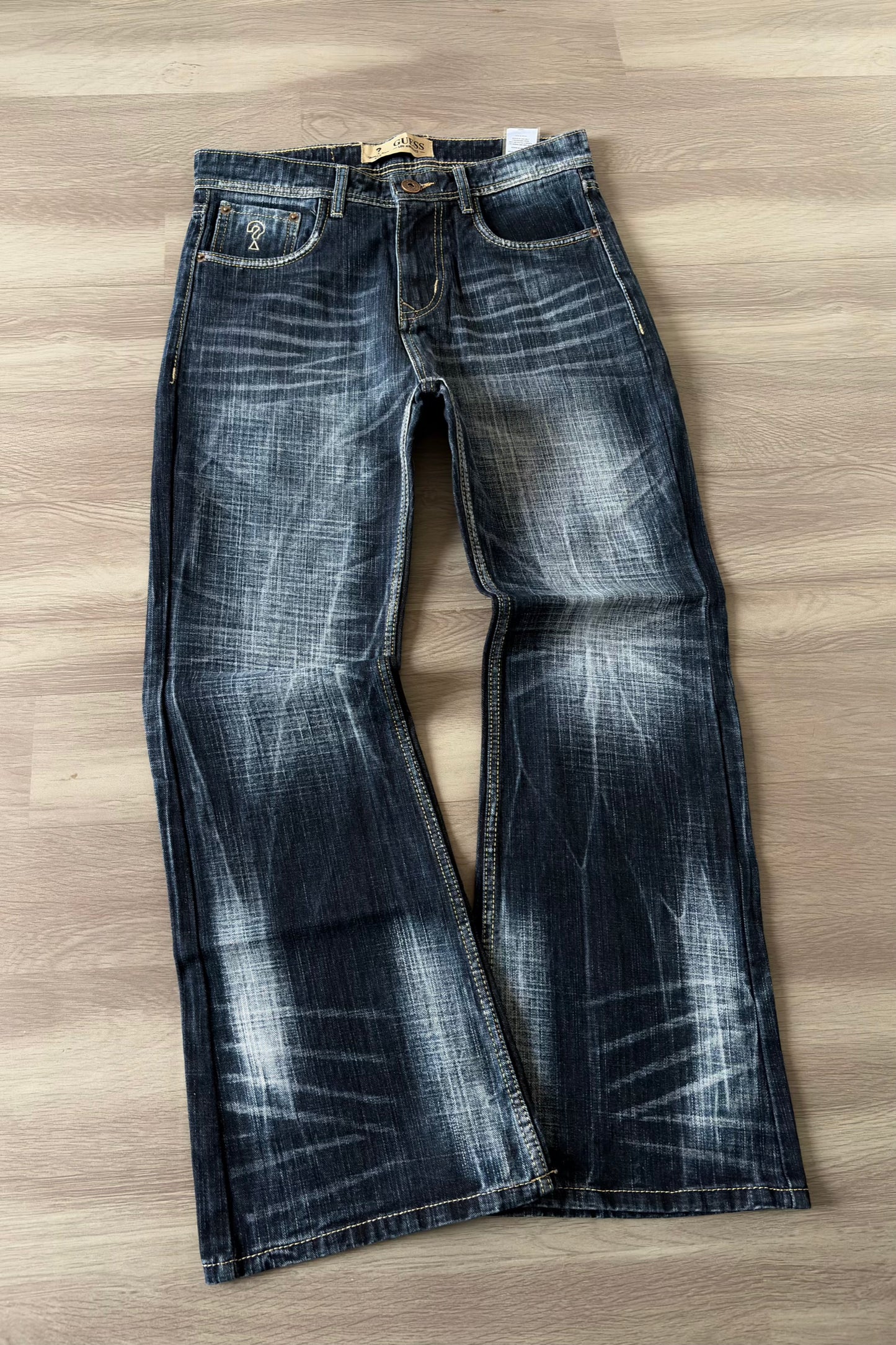 Vintage Dark Blue Fade Bootcut.