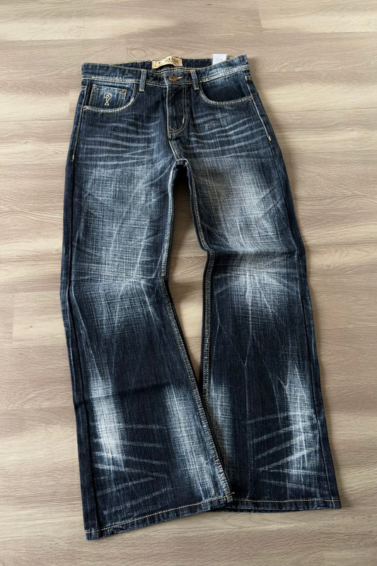 Vintage Dark Blue Fade Bootcut.