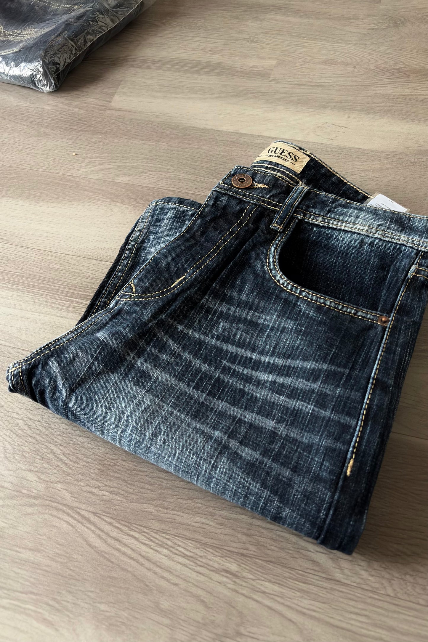 Vintage Dark Blue Fade Bootcut.