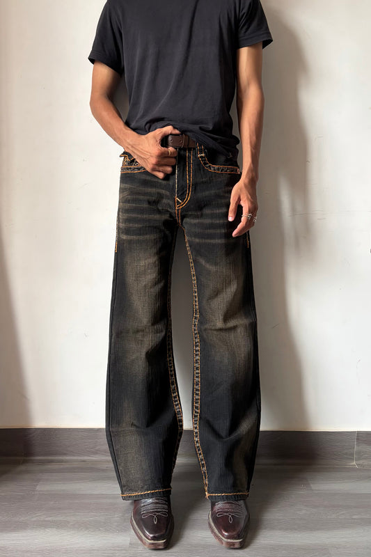 Signature Thread Bootcut Denim