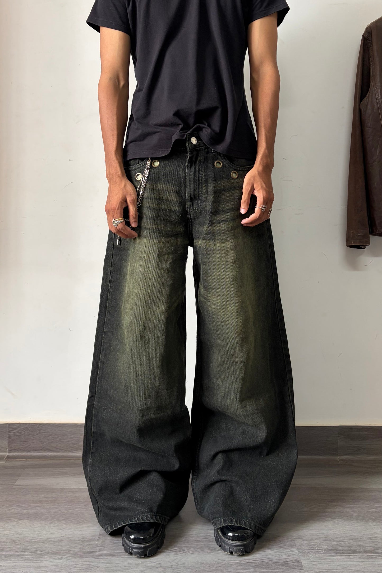 Spider Green Super Baggy Denim