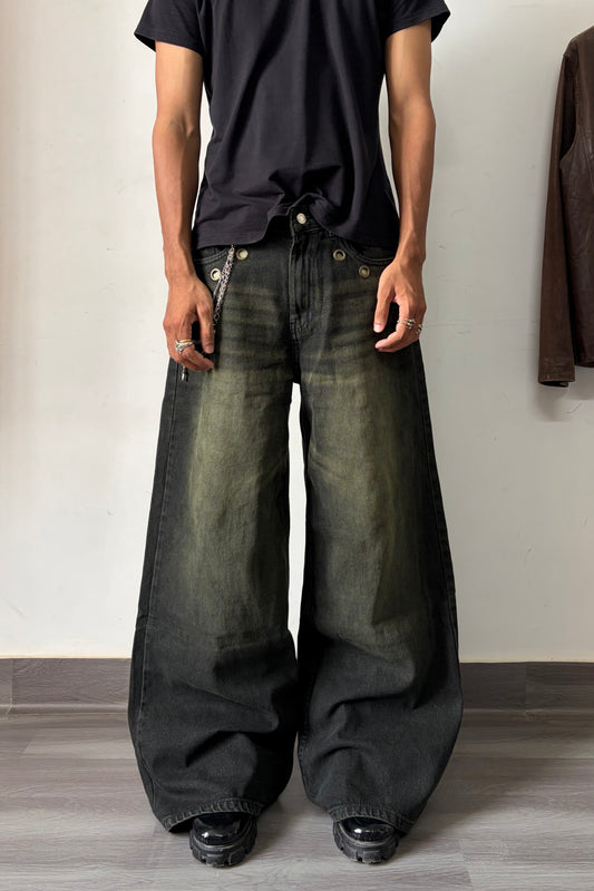 Spider Green Super Baggy Denim
