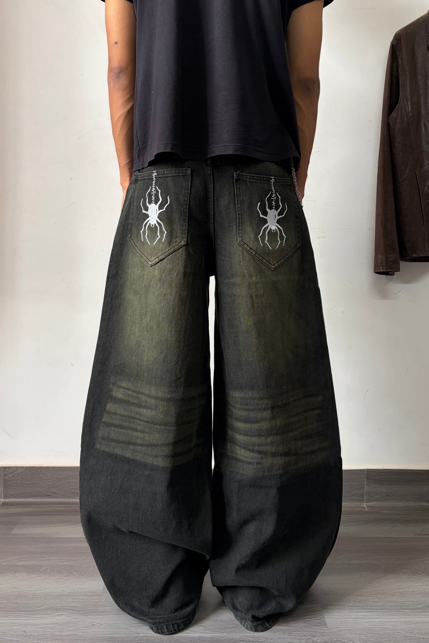 Spider Green Super Baggy Denim