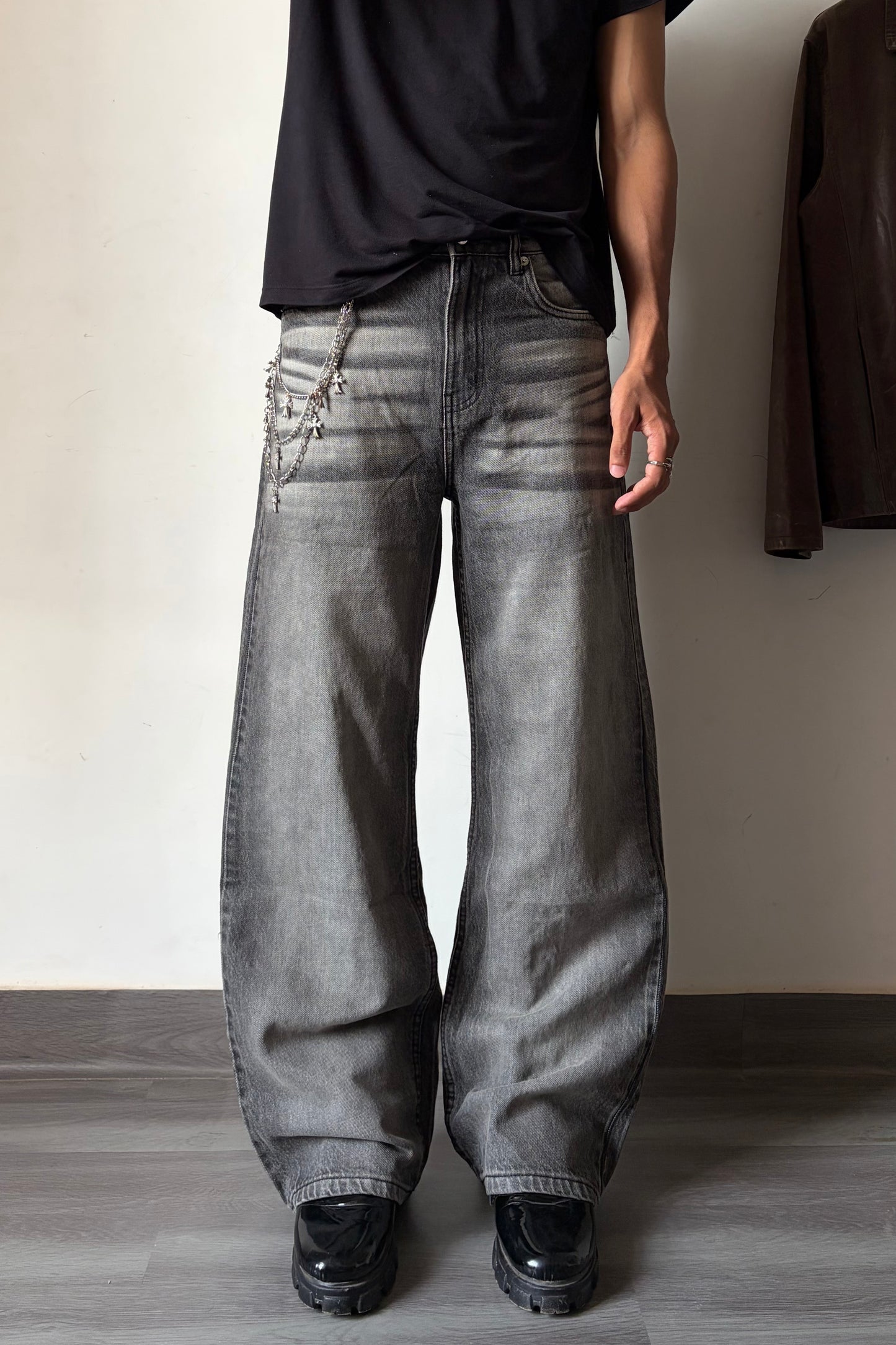 Smoke Wash Baggy Denim