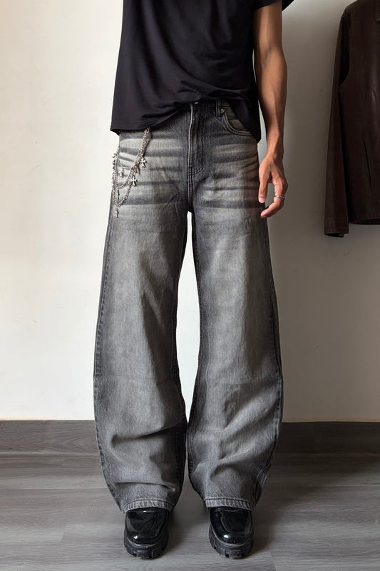 Smoke Wash Baggy Denim
