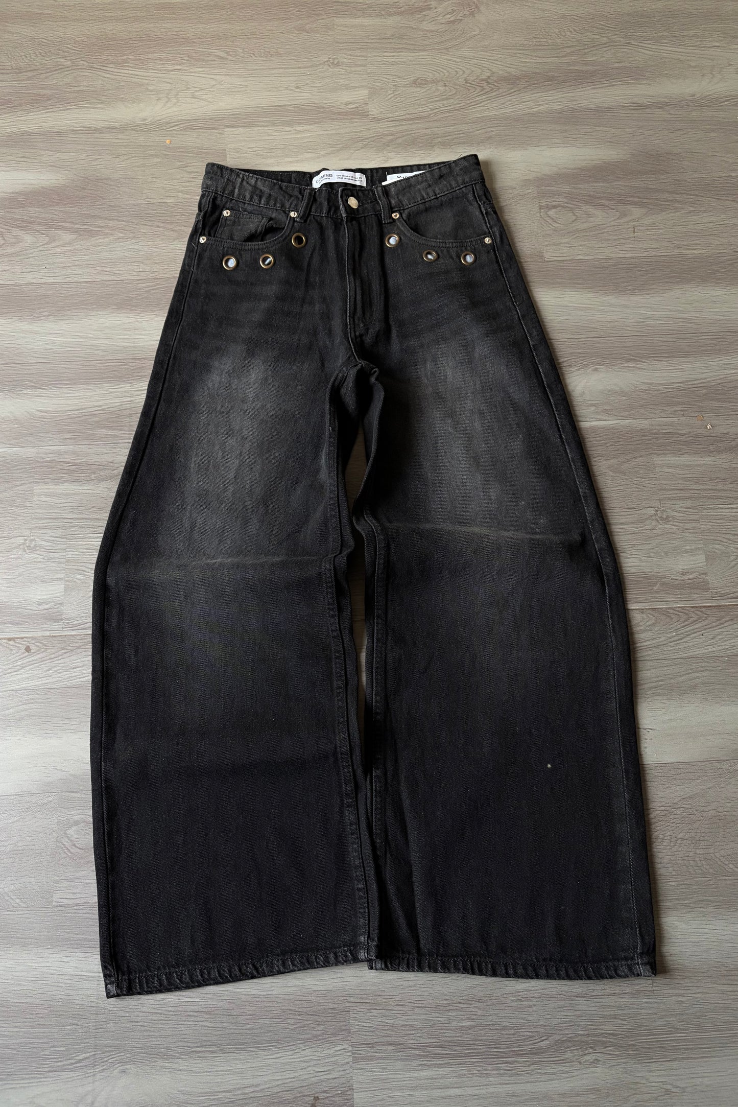 Spider Black Super Baggy Denim