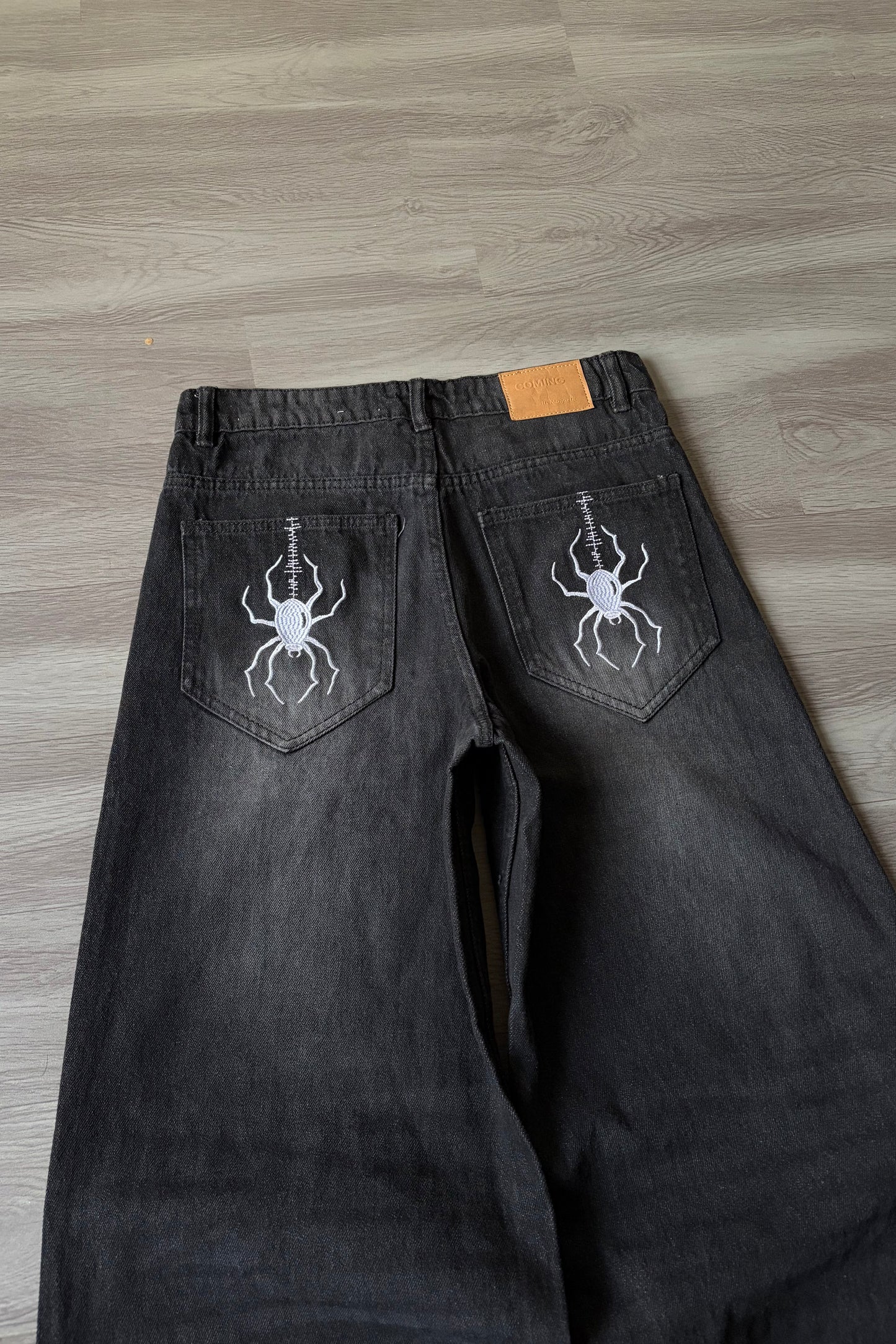 Spider Black Super Baggy Denim