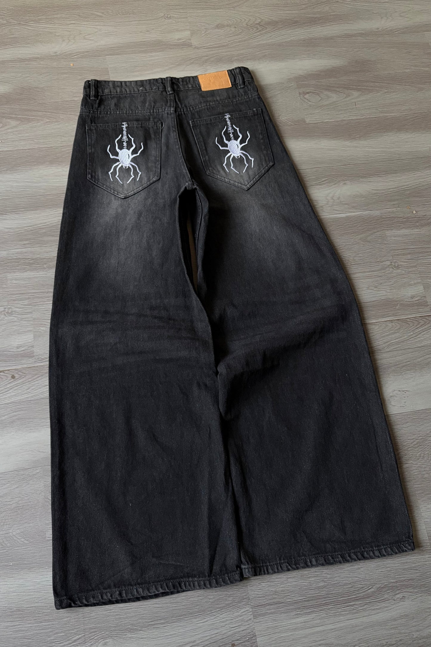 Spider Black Super Baggy Denim