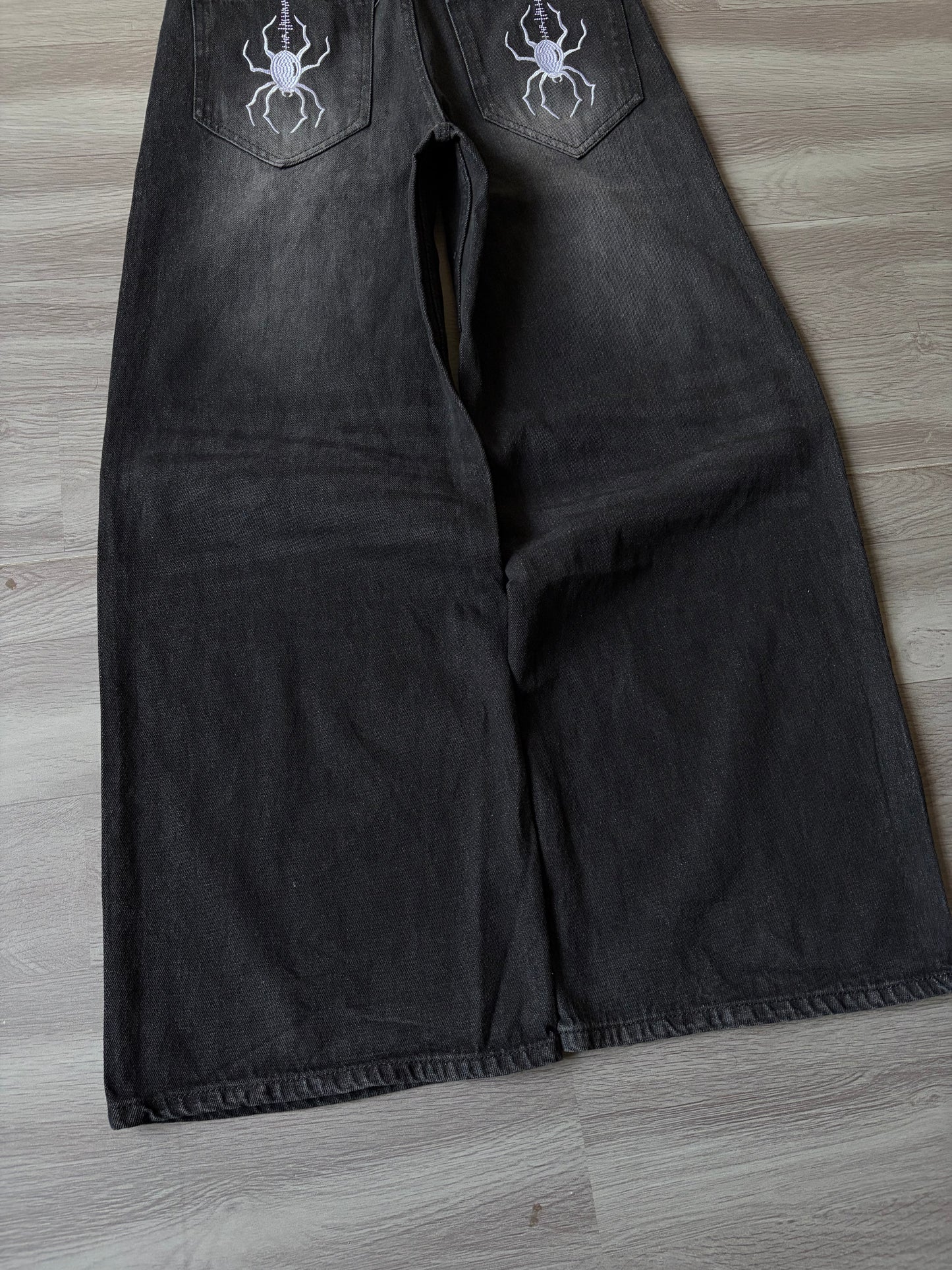 Spider Black Super Baggy Denim