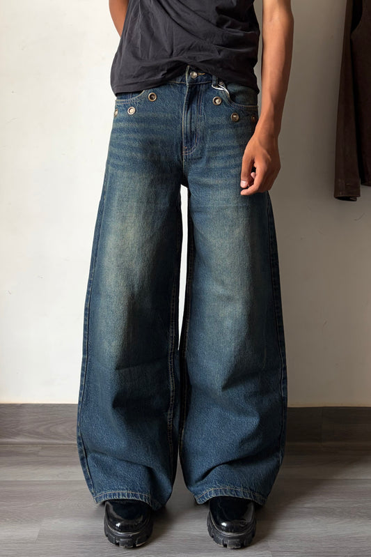 Spider Blue Super Baggy Denim