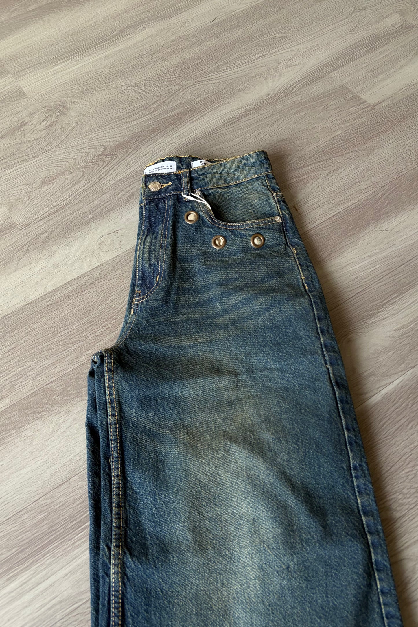 Spider Blue Super Baggy Denim