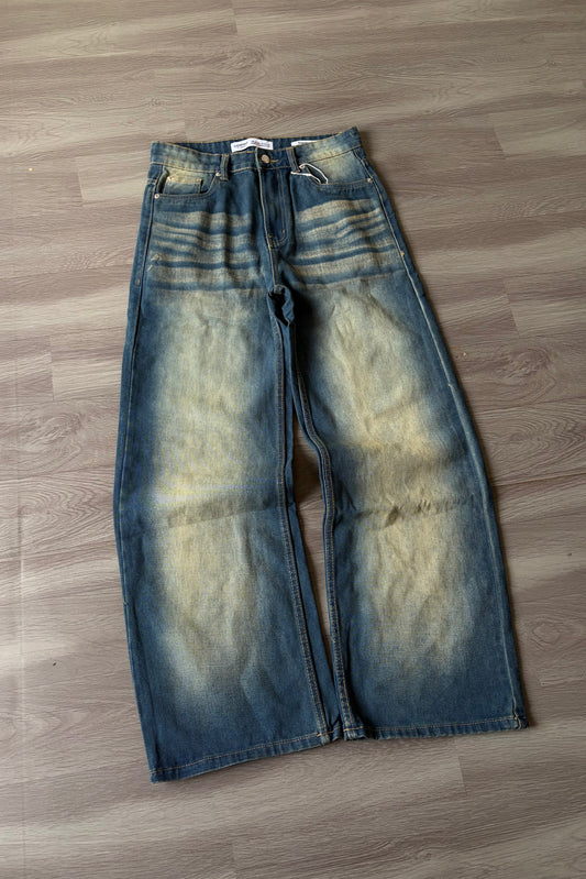 Vintage Blue Wash Baggy Denim