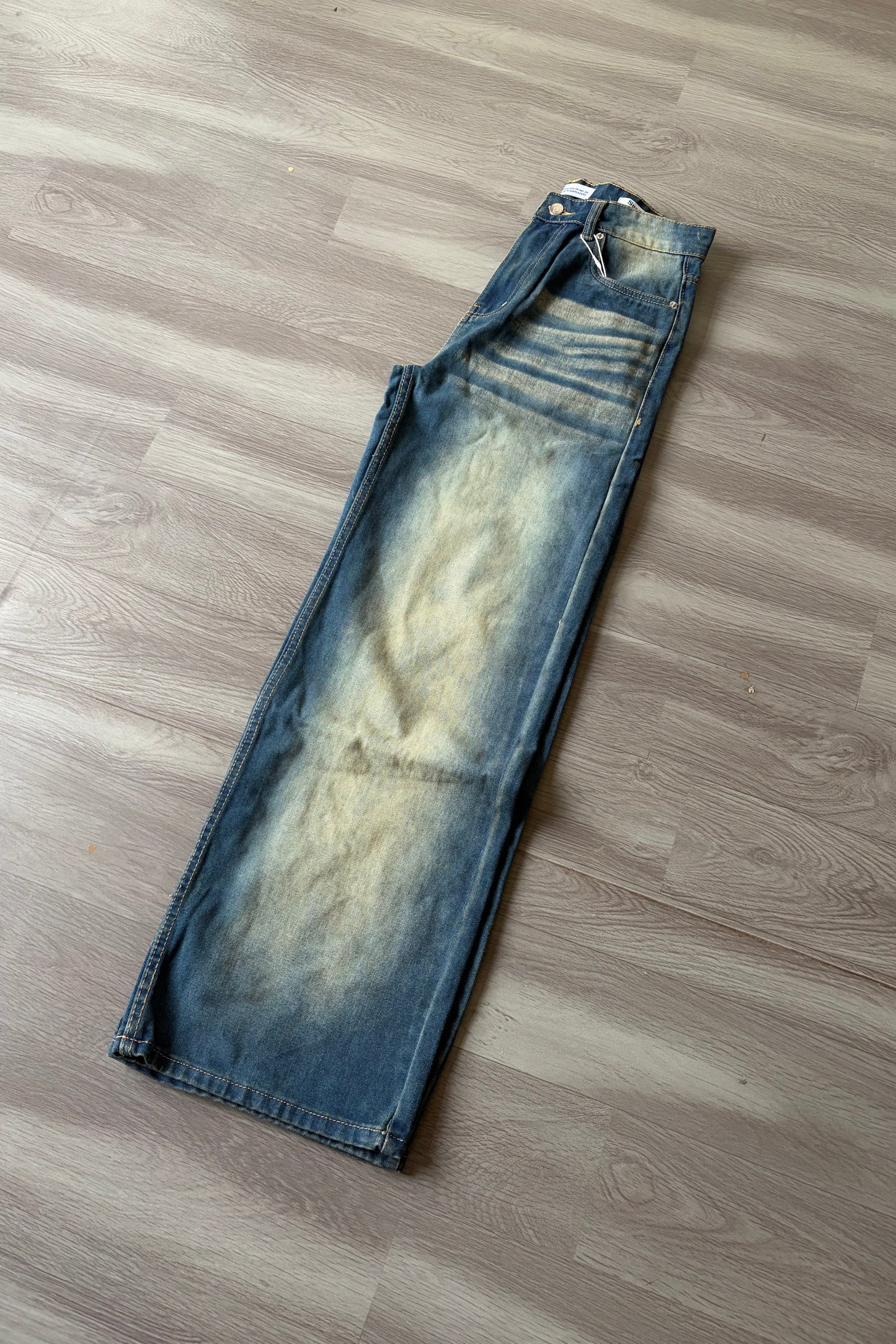 Vintage Blue Wash Baggy Denim