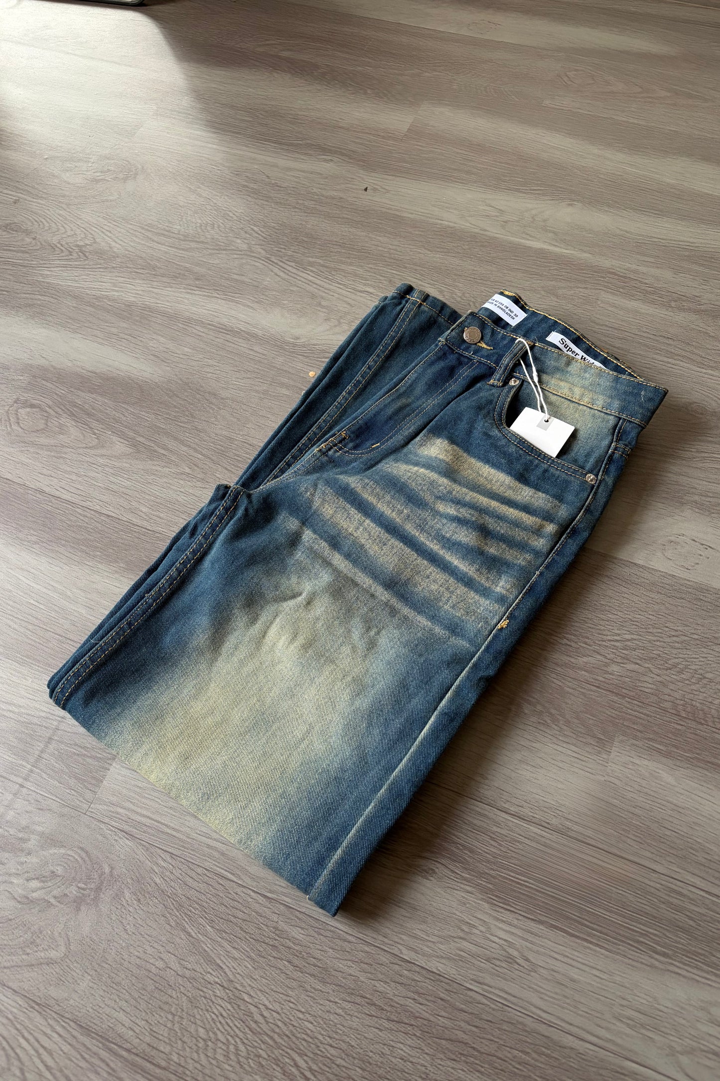 Vintage Blue Wash Baggy Denim