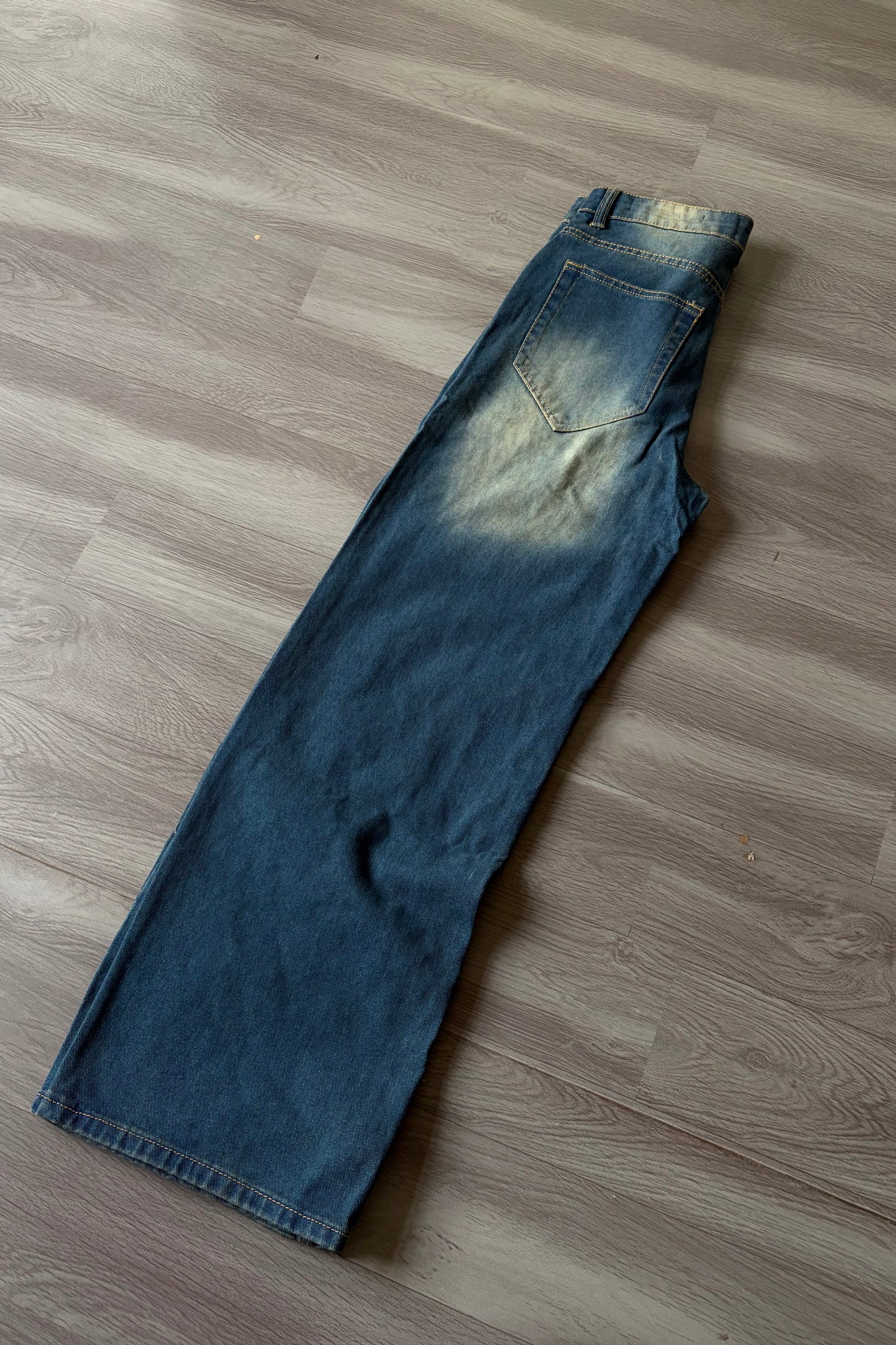 Vintage Blue Wash Baggy Denim