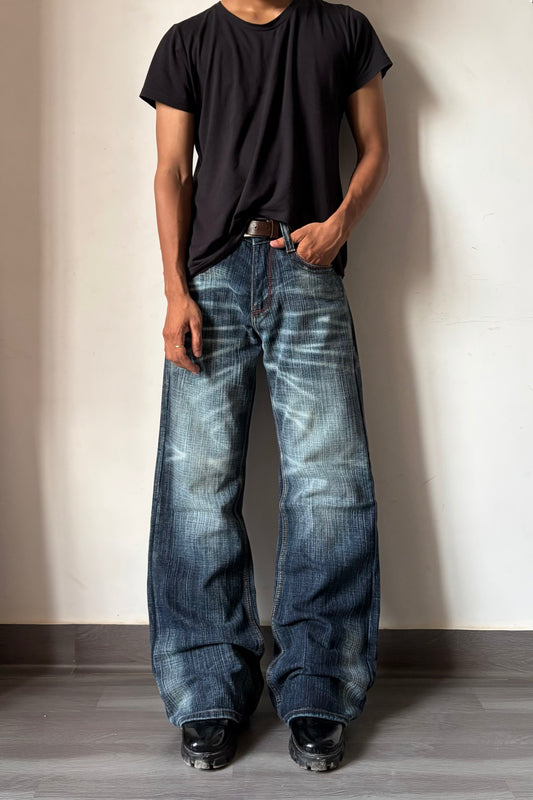 Slate Blue Bootcut Denim