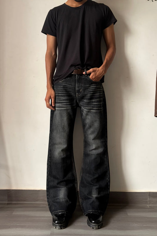 Smoked Black Bootcut Denim
