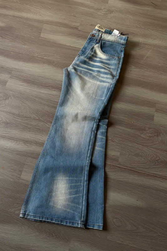 Sun Faded Flared Denim