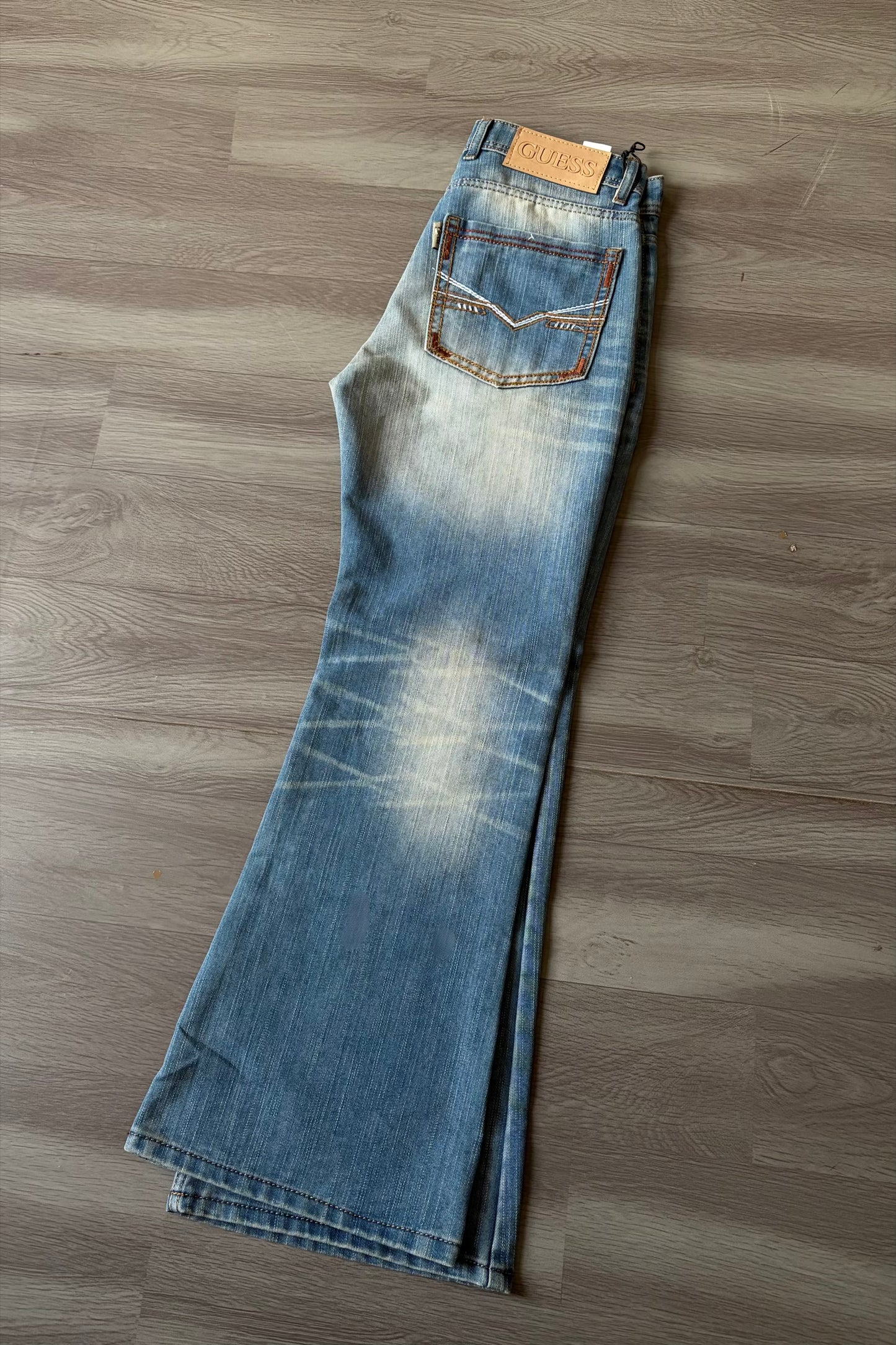 Sun Faded Flared Denim