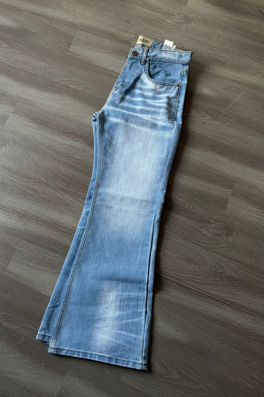 Frost Wash Flared Denim