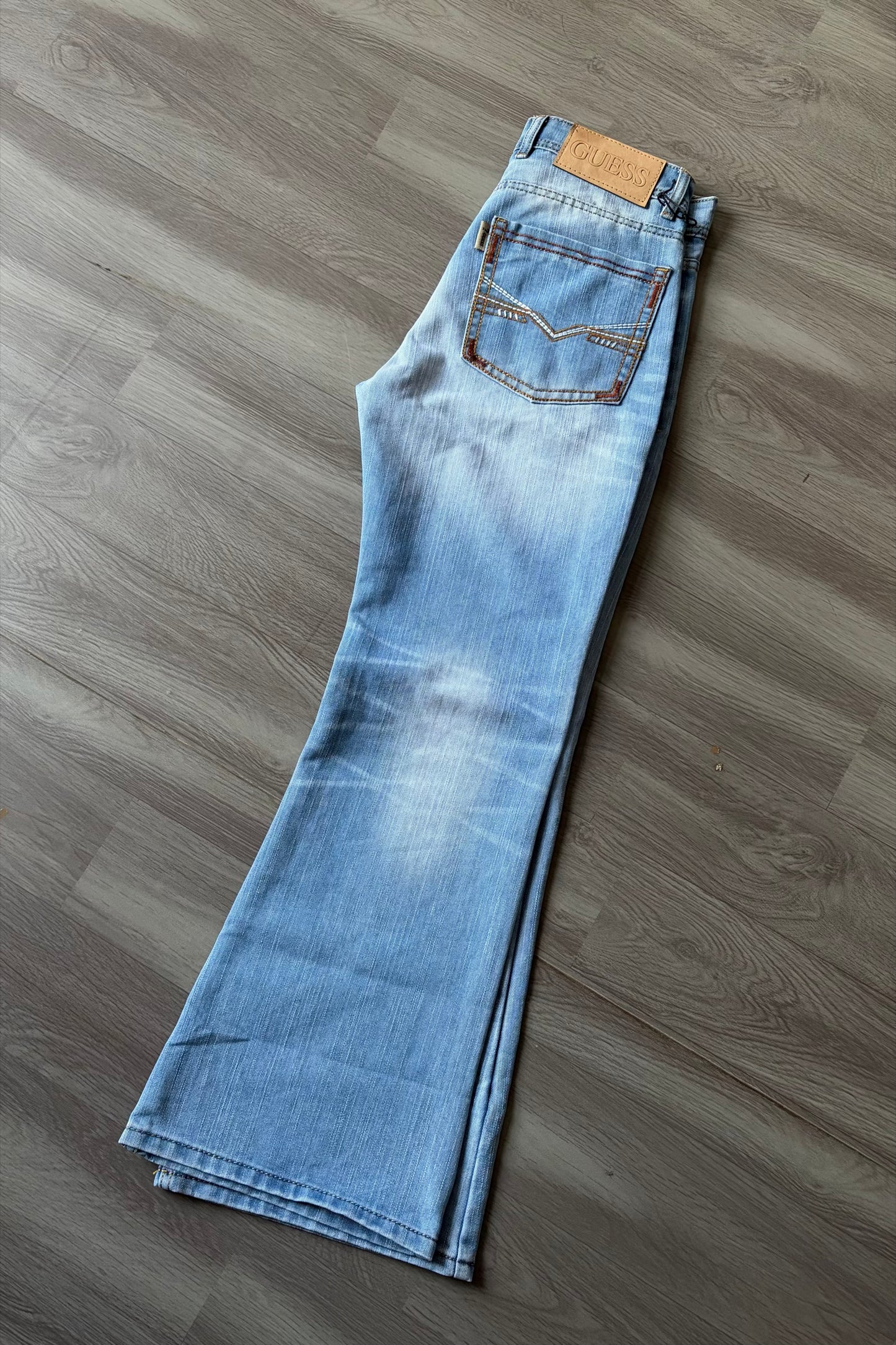 Frost Wash Flared Denim
