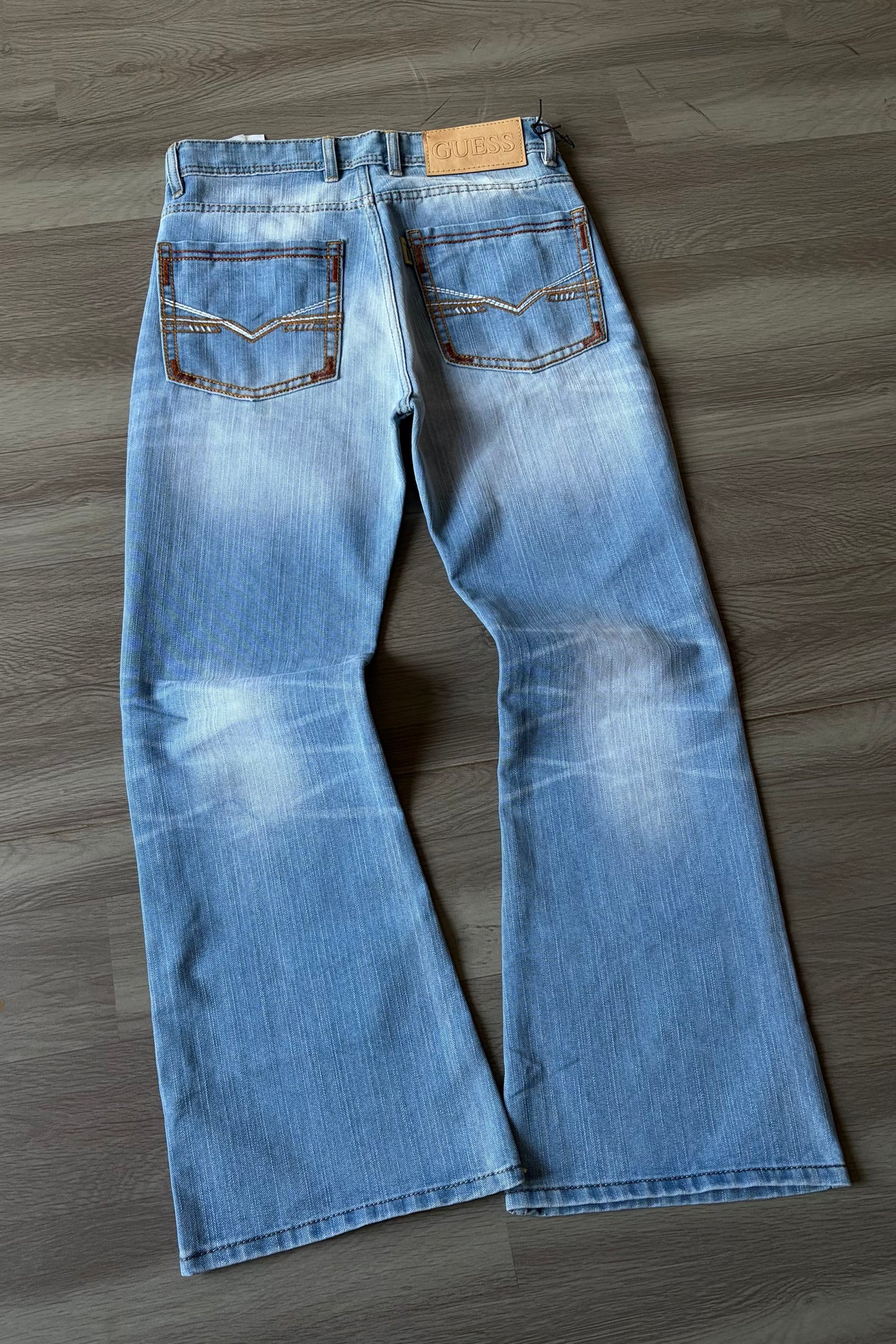 Frost Wash Flared Denim