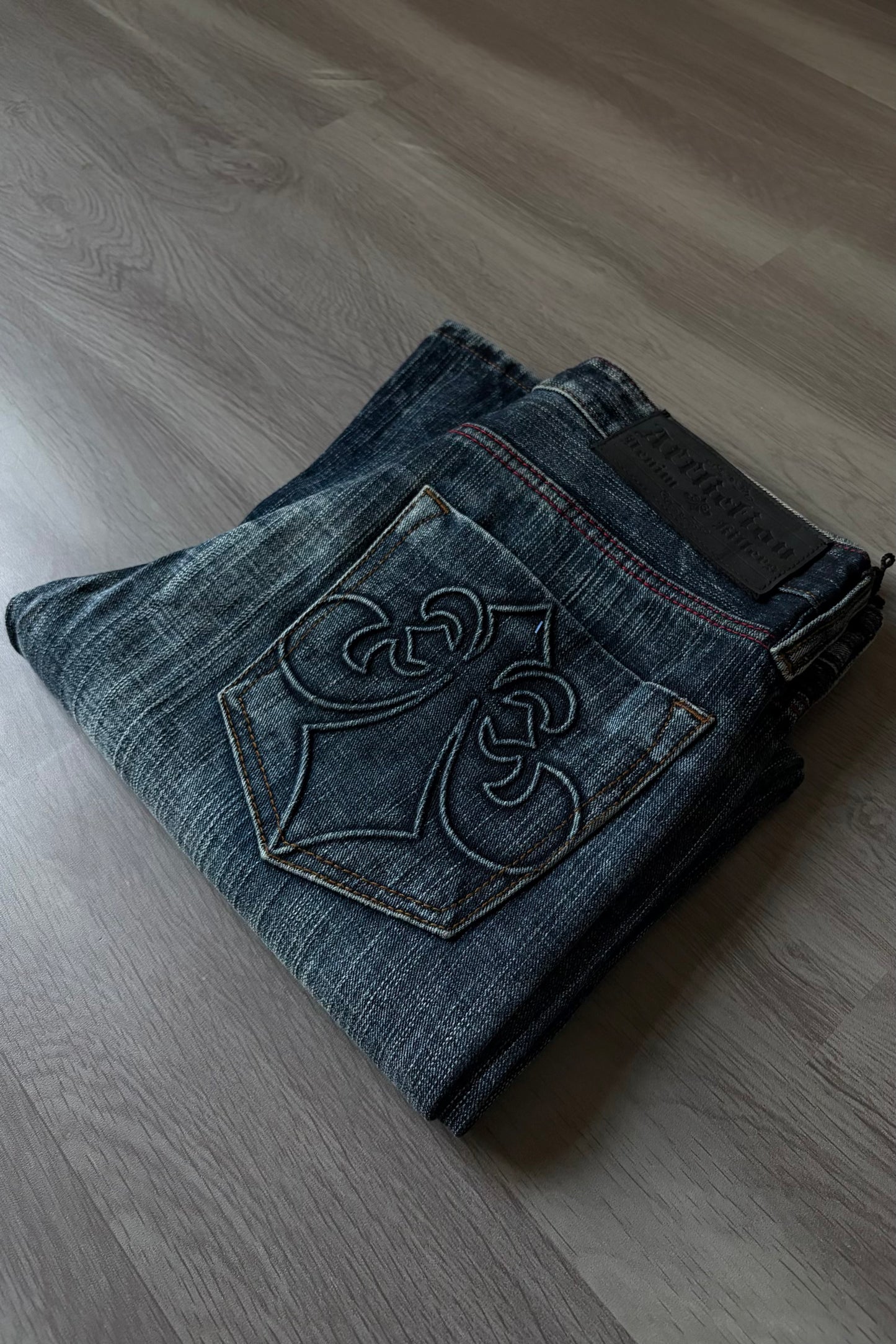 Slate Blue Bootcut Denim