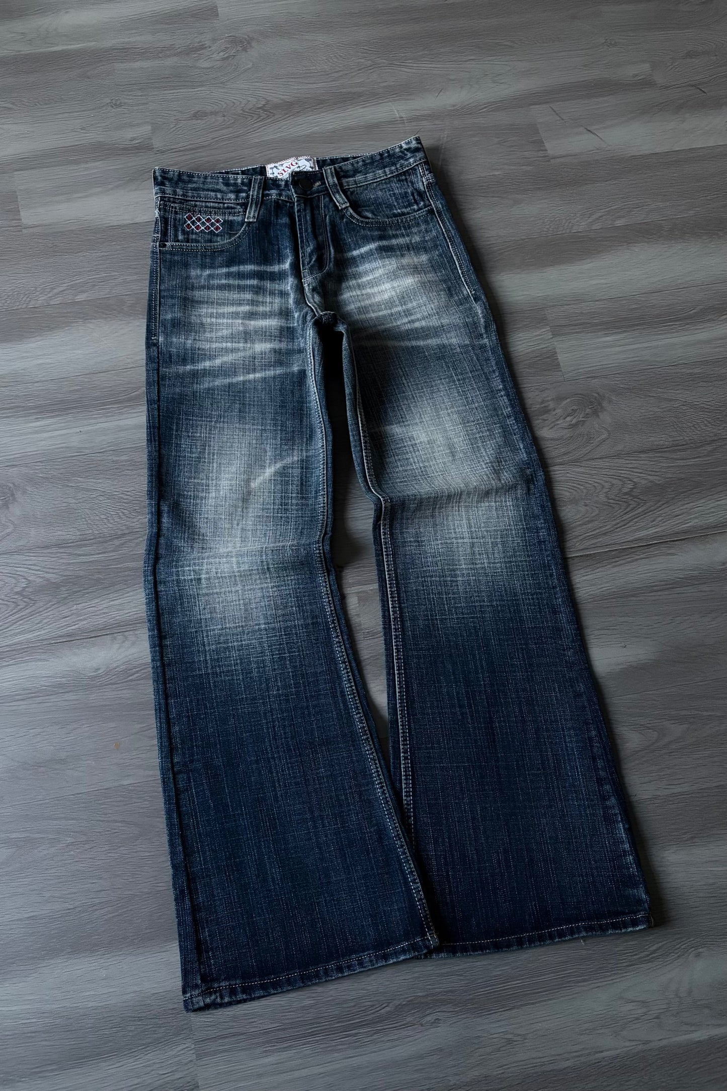 Aged Blue Bootcut Denim
