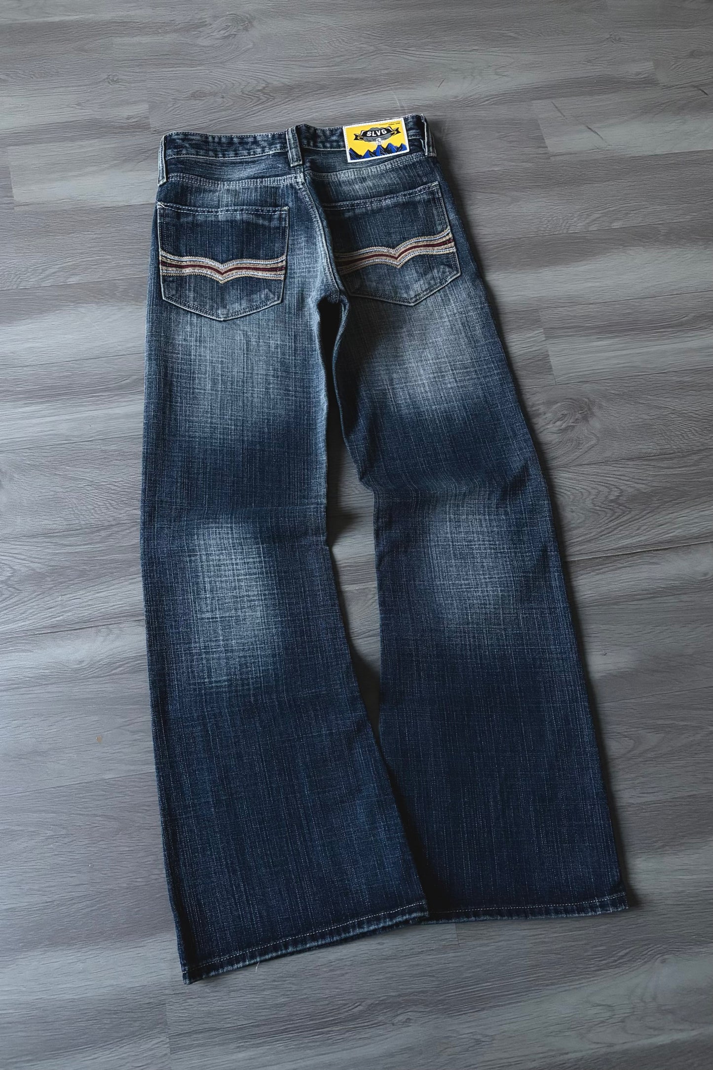 Aged Blue Bootcut Denim