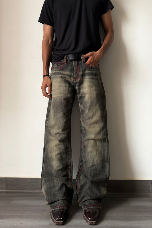Crimson Core Honey Fade Slim Bootcut