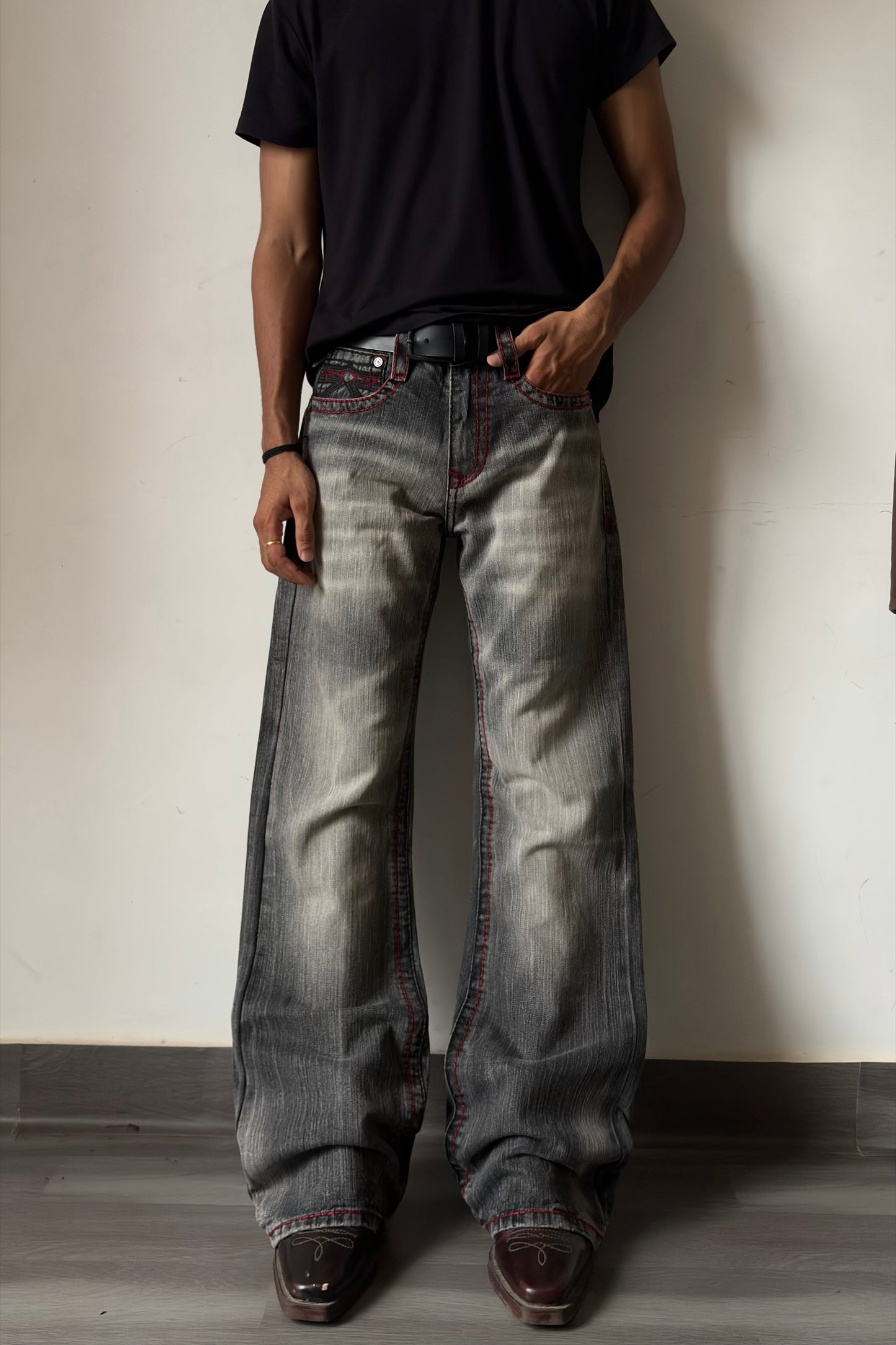 Crimson Core Mocha Grey Slim Bootcut